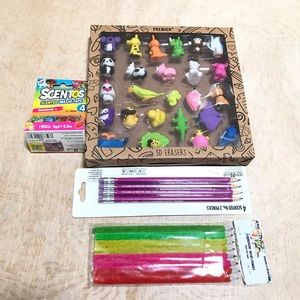 Back To School Erasers Scented Pencil & Washi Tape
